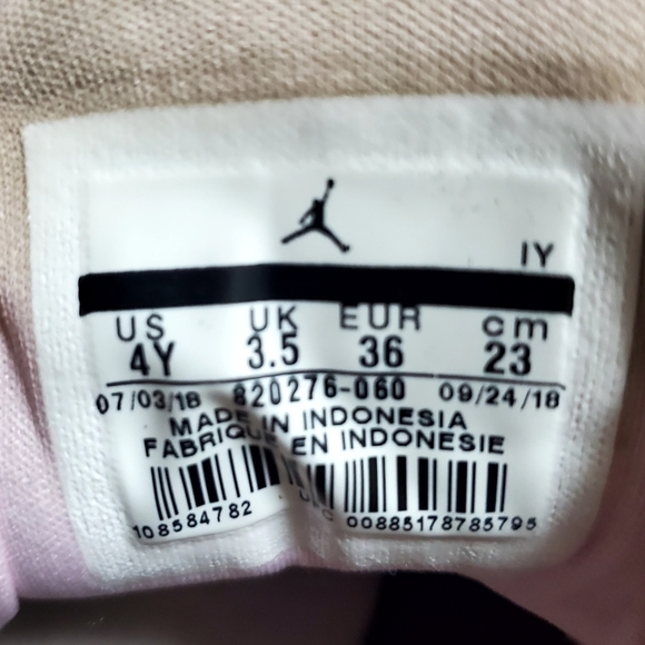 Nike Girls' Jordan Jumpman Team II Basketball Shoe Size 4Y 820276 Black/Pink - Picture 5 of 5